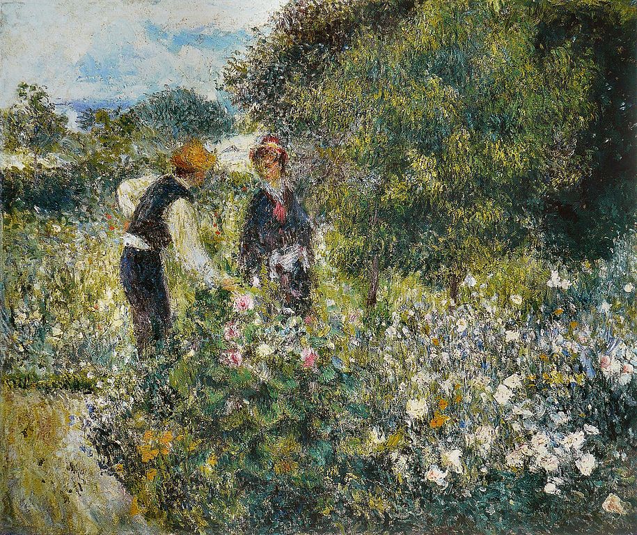 Собирание цветов, Пьер Огюст Ренуар, 1875 – описание картины