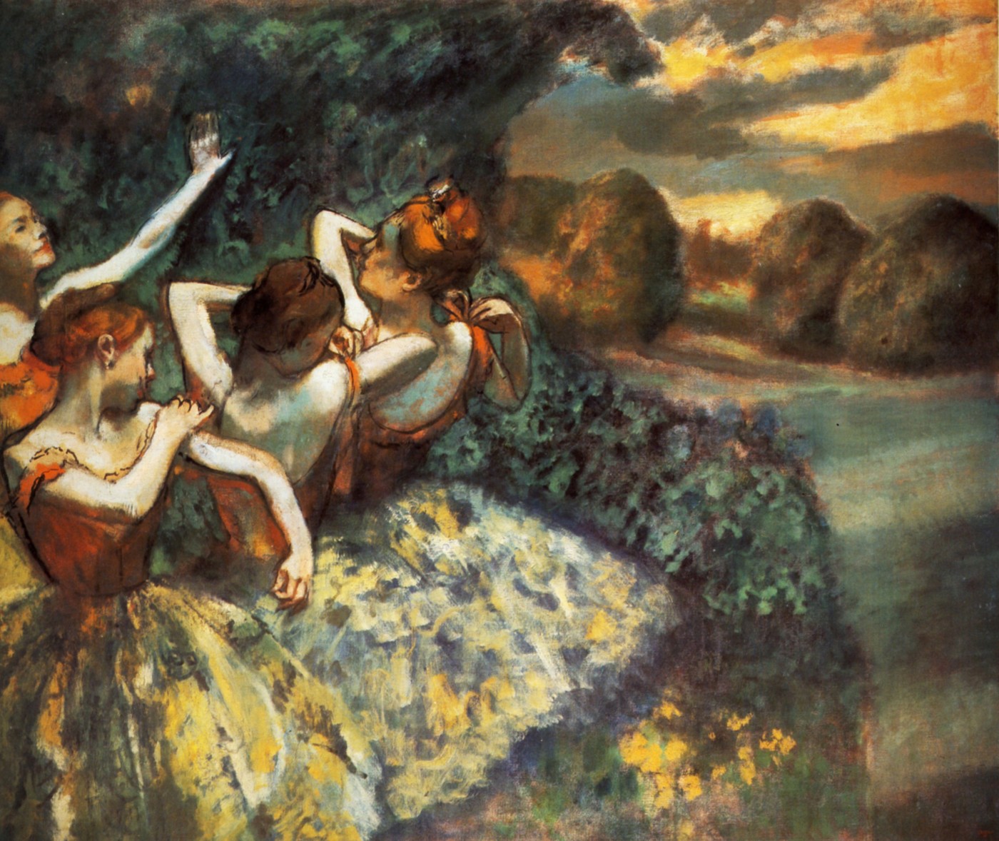 Четыре танцовщицыЭдгар Дега – описание картины