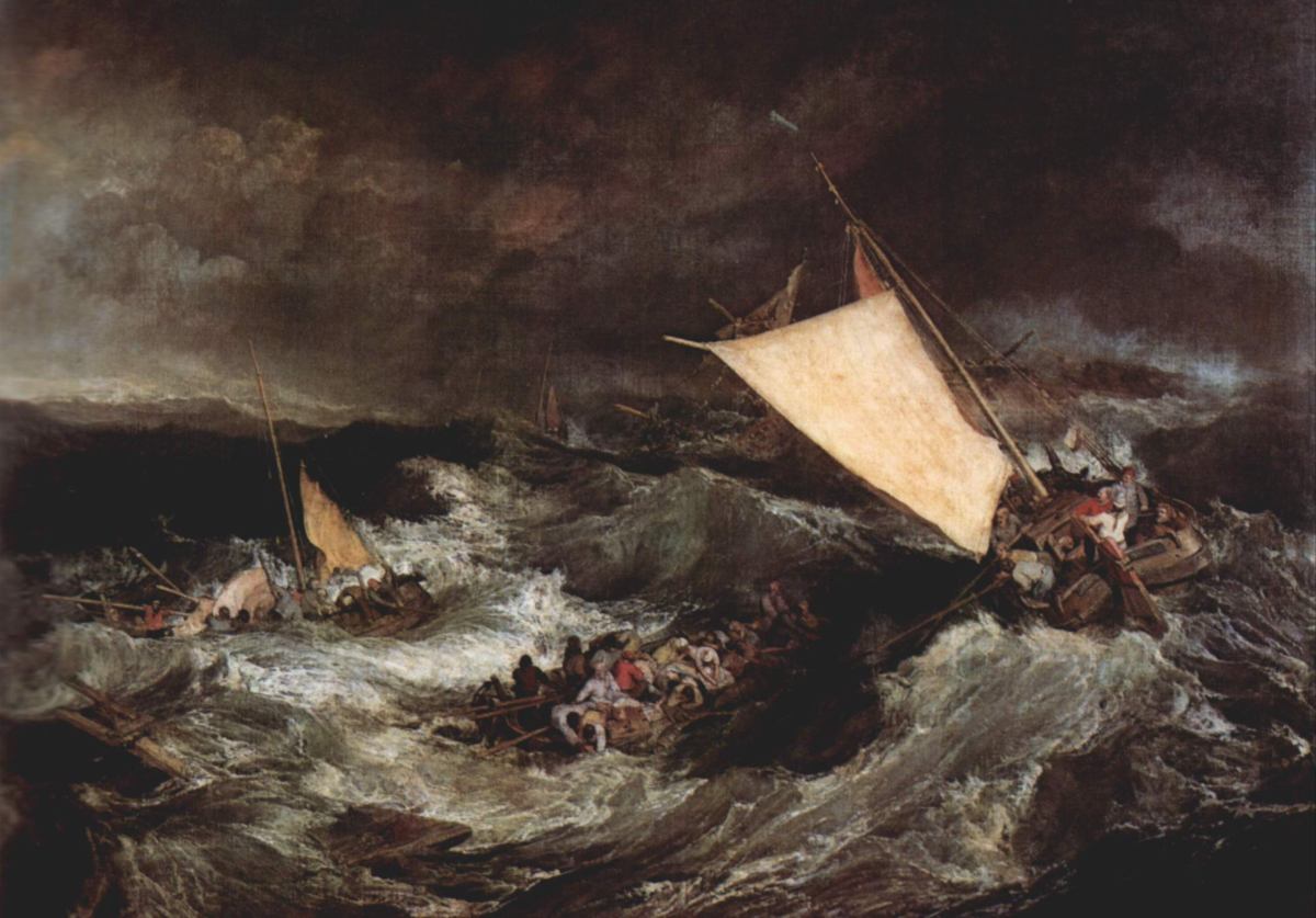 Кораблекрушение, Уильям Тёрнер – описание картины